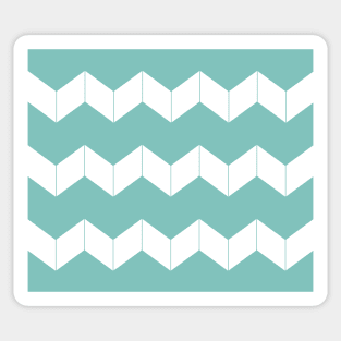 Abstract geometric pattern - zigzag - blue and white. Sticker